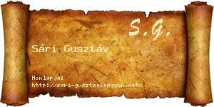 Sári Gusztáv névjegykártya
