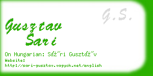 gusztav sari business card